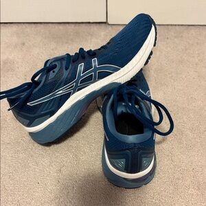 ASICS Navy and White Athletic Shoes